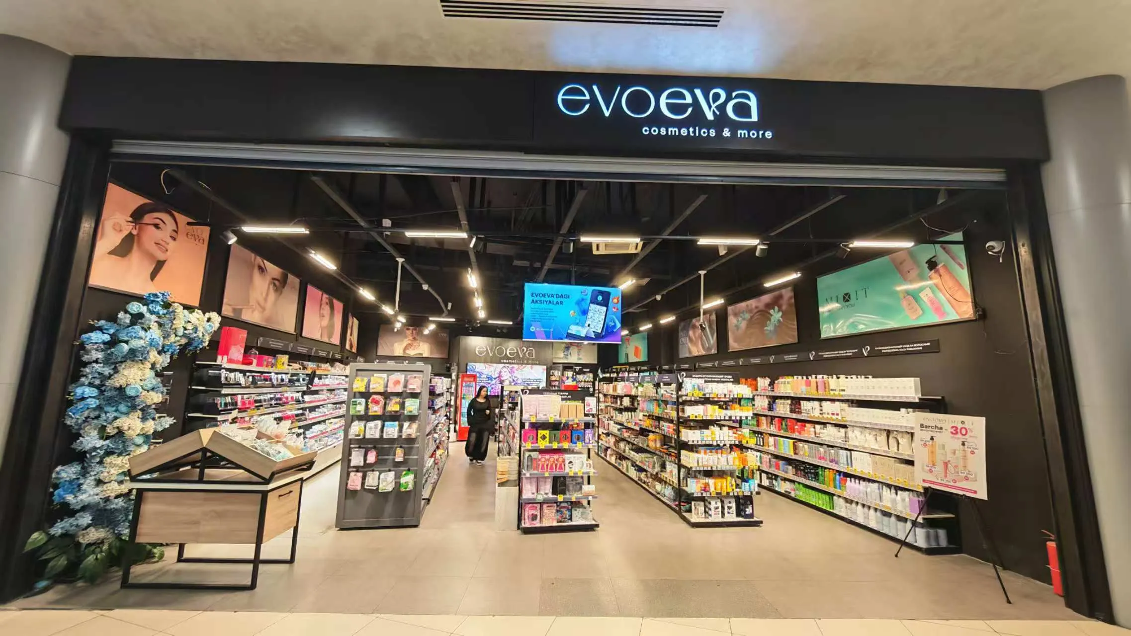 New Cosmetics Store Lighting Delivery in Tashkent: 420 lx, CRI 92, UGR 18